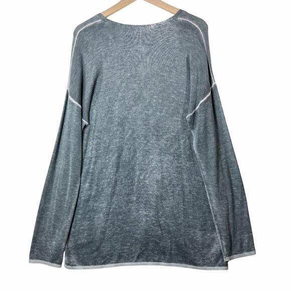 Lululemon Cashlu V-neck Sweater Green Cashmere Blend Pullover Women’s 14 - Picture 2 of 7